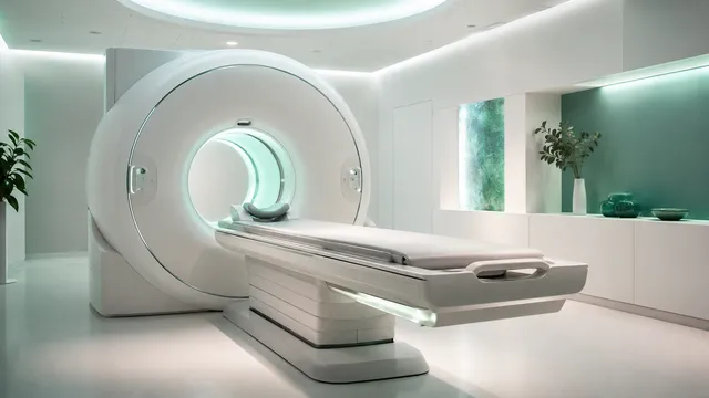 Scanner d'imagerie médicale PET/CT moderne dans une salle d'imagerie